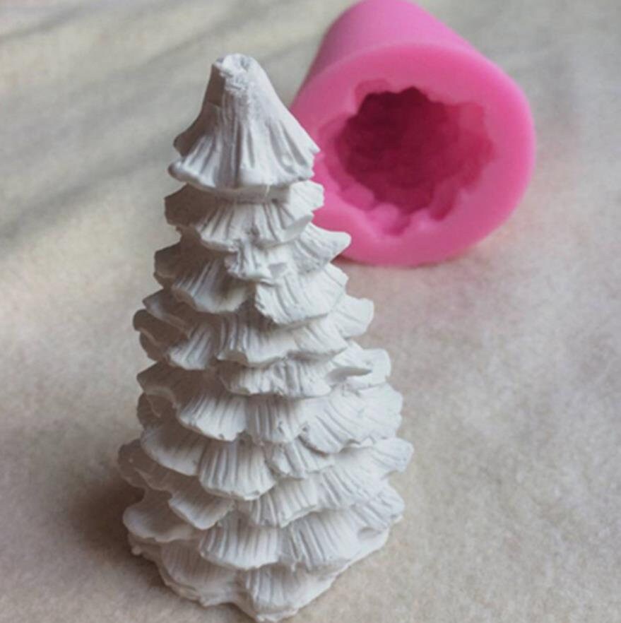 3D Christmas Tree Candle Mold Christmas Silicone Mold Soap Etsy