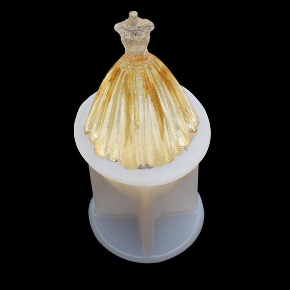 princess dress cake mold 3D Princess Dress Mold Wedding Dress Mold Bride Dress Mold Fondant Cake  Decorating Wedding Baking Candle Soap Resin Epoxy Mold G240