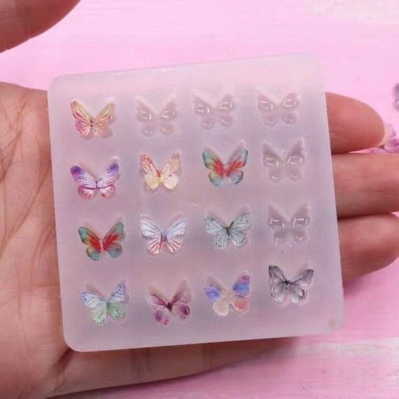 Mini Butterfly Silicone Mold Insect Cabochon UV Resin Mold Jewelry Making  Earrings Silicone Mold Fondant Candy Epoxy Wax Ornament Mold G456 