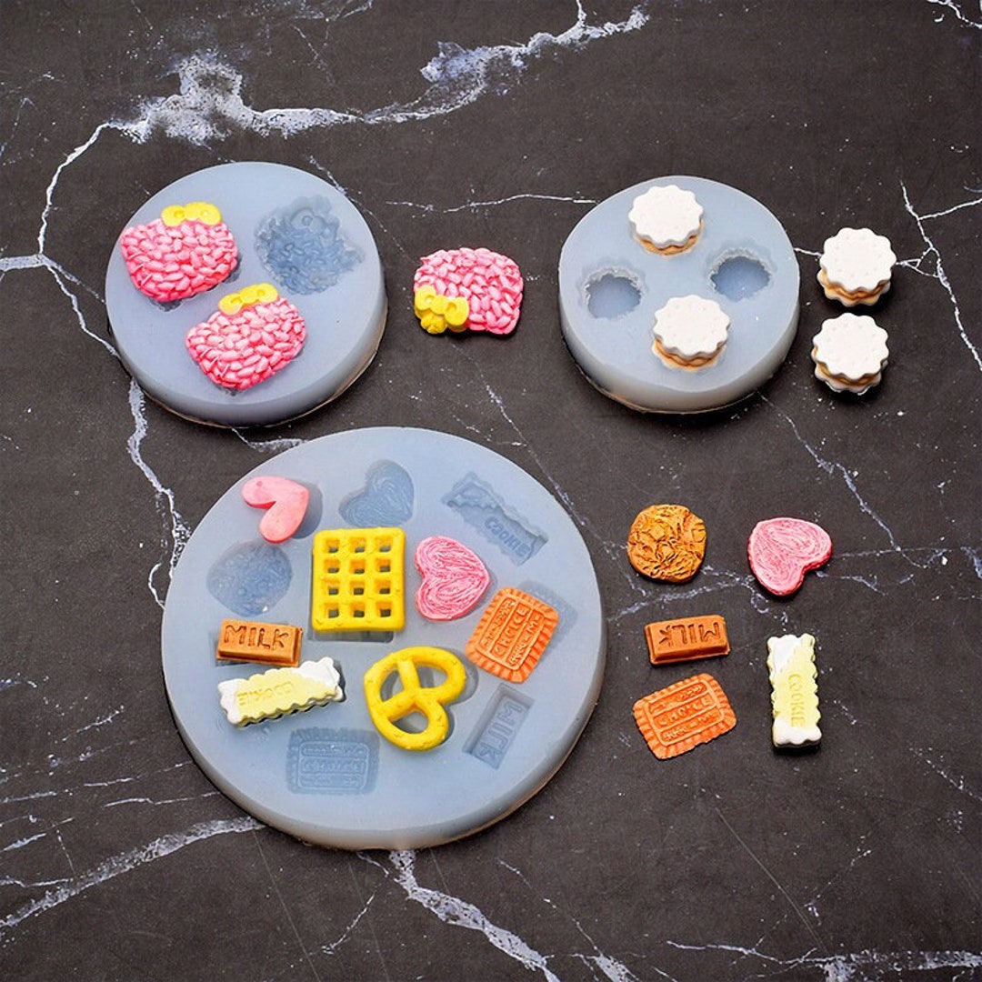 Mini Crackers Silicone Mold for Baking, Resin, Candy, Clay, Embed, Jewelry,  A111