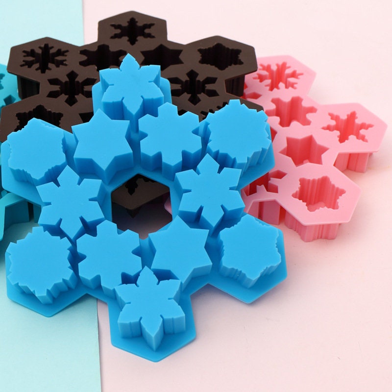 Christmas Snowflake Ice Cube Silicone Mold for  Fondant,chocolate,jelly,candy,lolly Ice Cube Maker Handmade Ice  Brick,kitchen Baking GJ316 