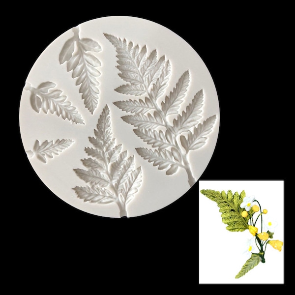 Mimosa Silicone Mold Leaf Resin Mold plants Chocolate mold fimo polymer clay Leaves cake Fondant Decoration Dessert Baking Sugarcrafts,G75