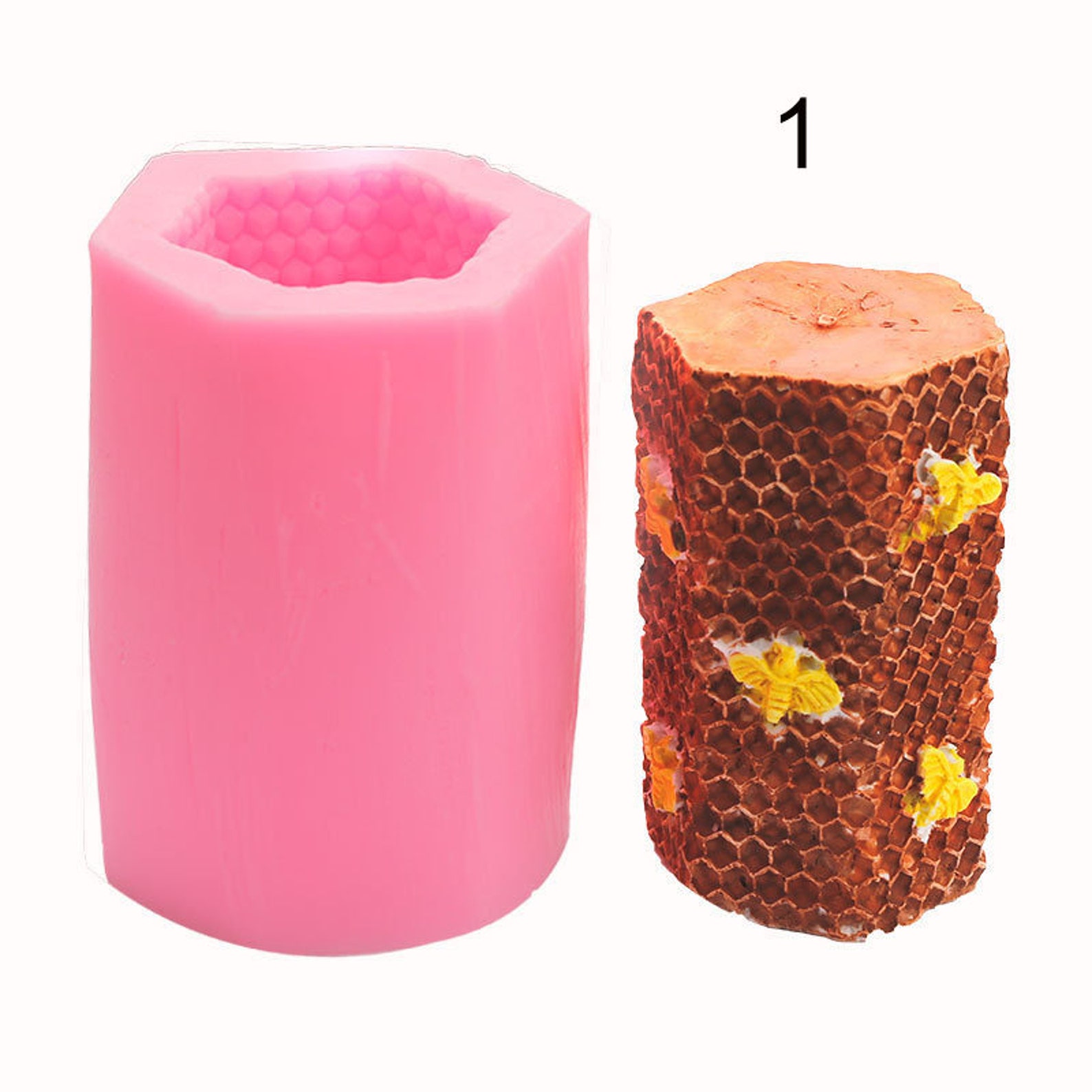 3D Silicone Mold Hexagon Candle Mold Bee Soap Mold Etsy UK