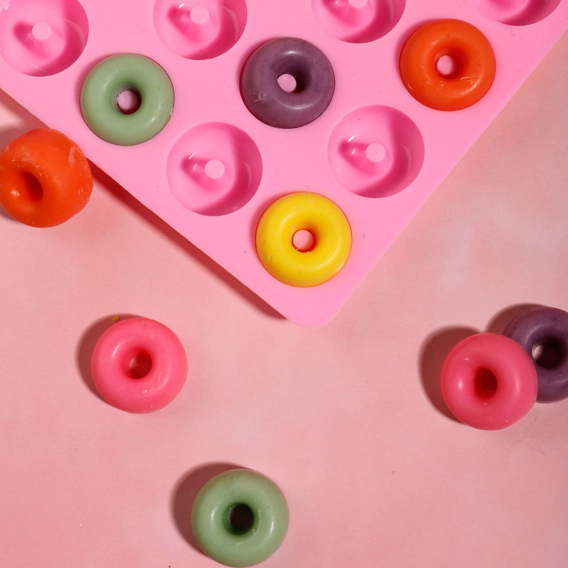 48cavity Tiny Donuts Silicone Mold Dessert Sweets Mold Candle Etsy