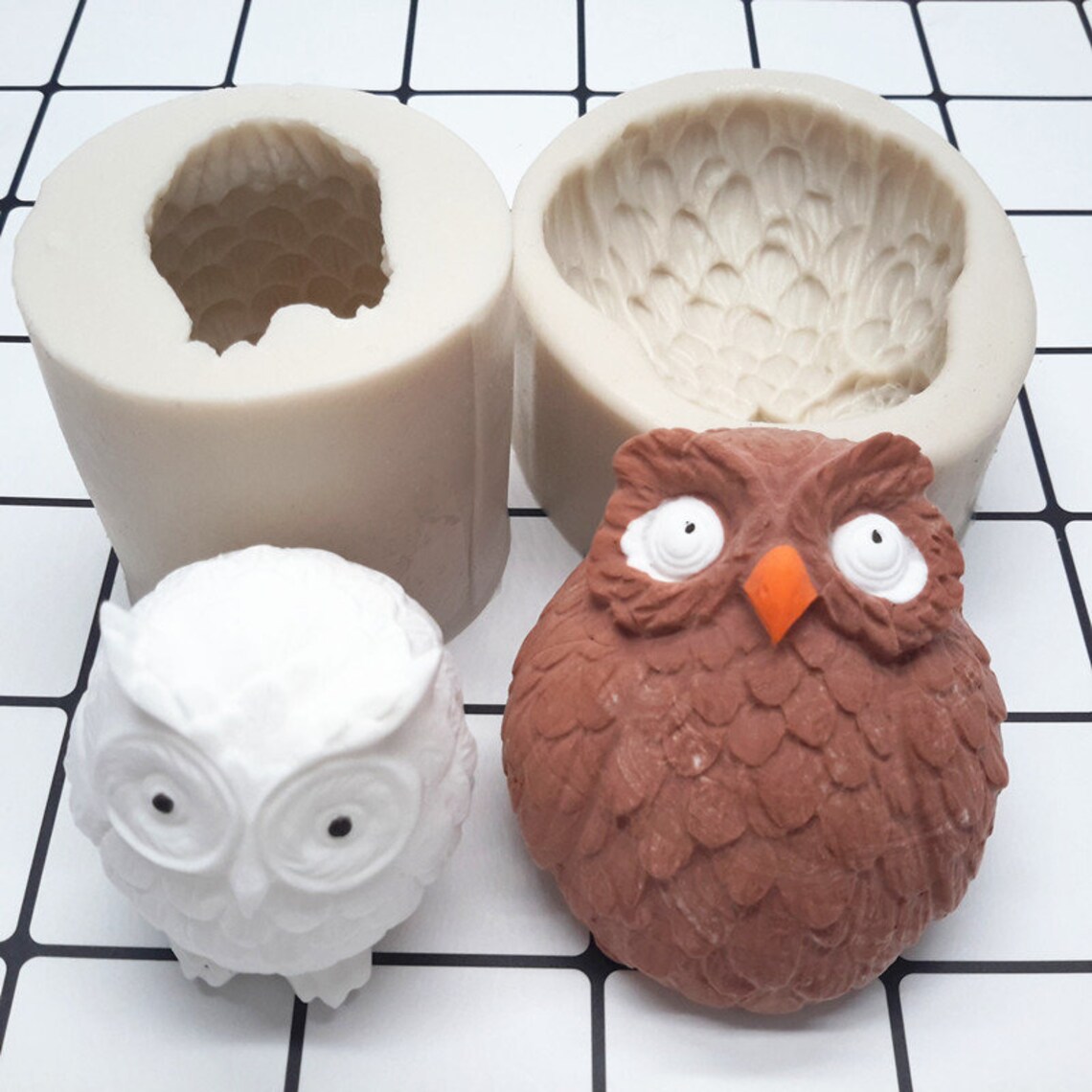 Owl Resin Mold Owl Silicone Mold Animal Epoxy Resin Mold Diy Etsy