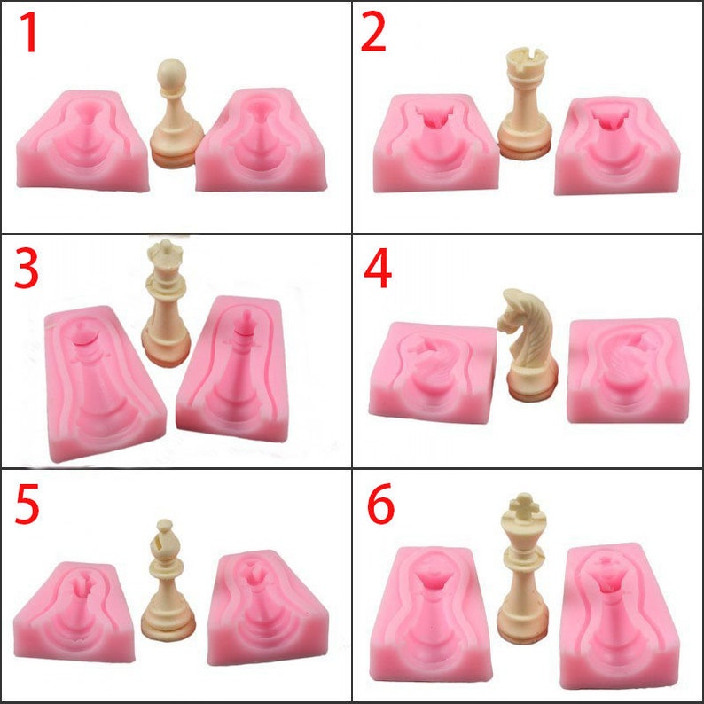 3D Chess Silicone Mold Chess Epoxy Resin Mold Handmade Etsy