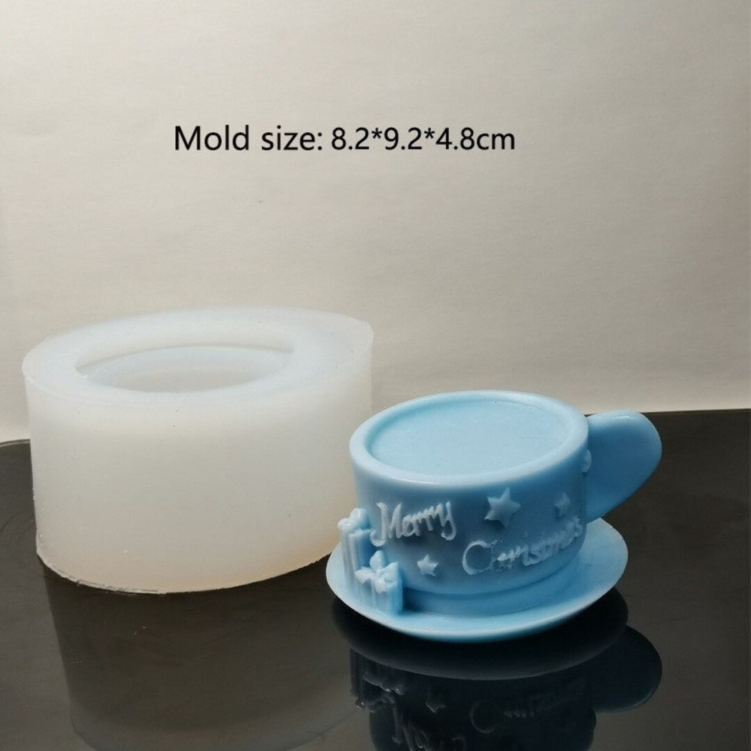 3D Tea Cup Silicone Mold Coffee Cup Mold Christmas Decoration Candle