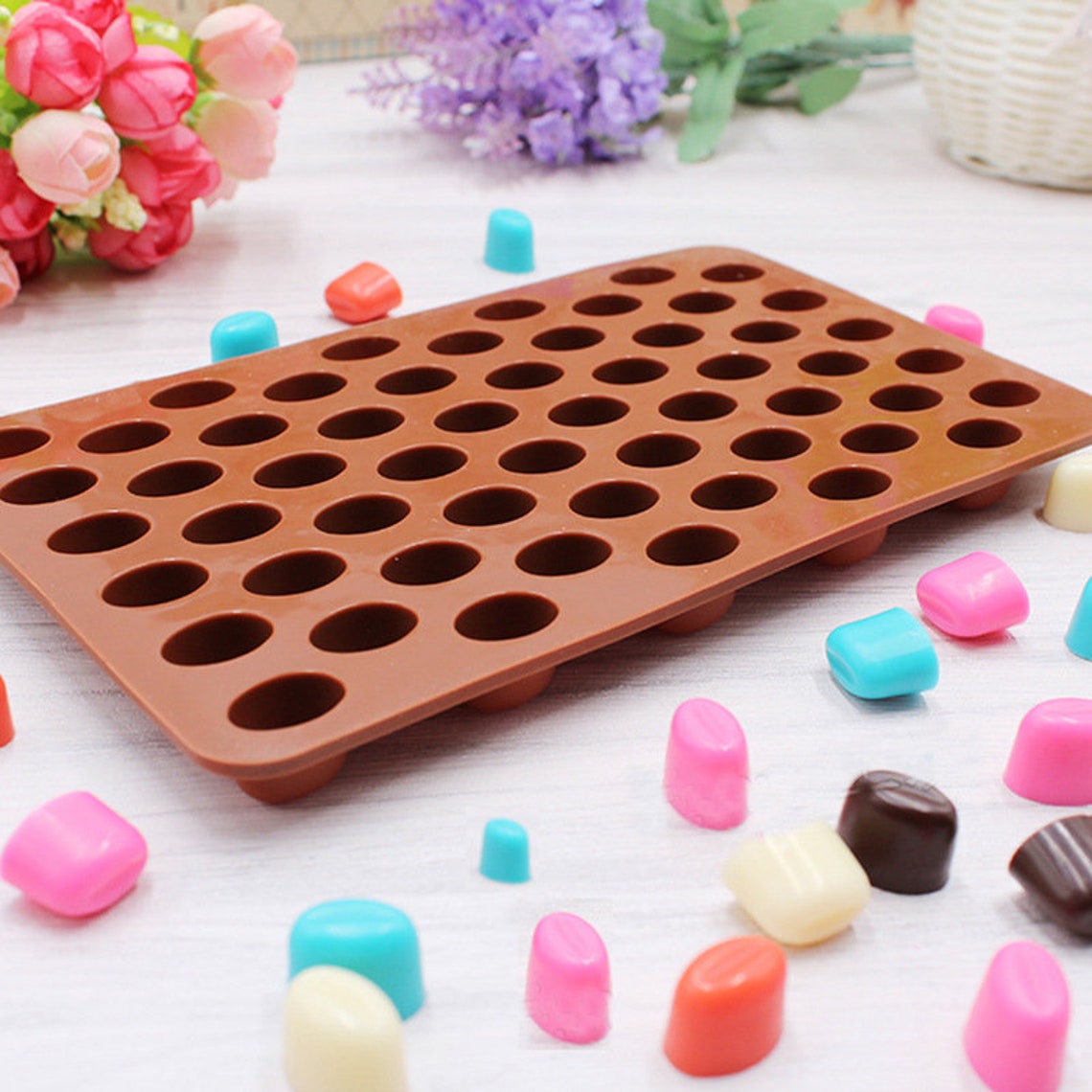 55 Cavity Coffee Bean Mold Desserts Mold Gummy Chocolate Etsy