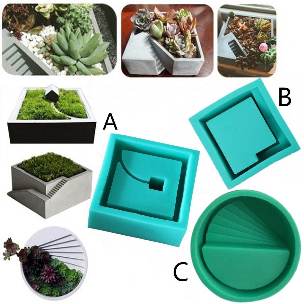 DIY Terraced Flower Pot Silicone Plant Pot Silicone Mold Etsy