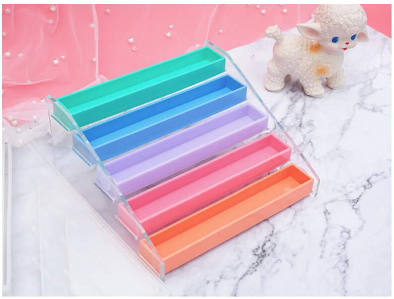 Storage Rack Silicone Mold,step Shelf Combination Mold Storage Box ...