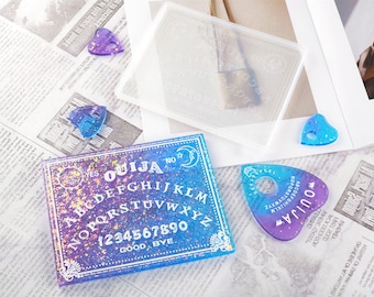Ouija Spirit Board & Planchette Silicone mold Alpha Numeric Talking Board epoxy mold Talking Game resin mold Handmade Desktop decoration,342