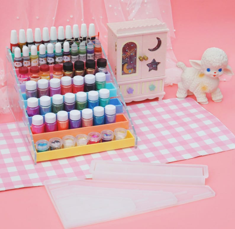 Storage Rack Silicone Mold,step Shelf Combination Mold Storage Box ...