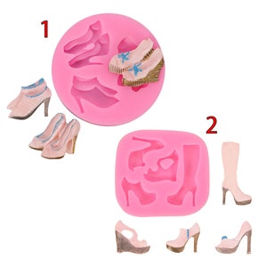 High heels Silicone mould women Shoes Molds Handmade epoxy resin crafts jewelry making Fondant Pudding sugar arts ,DIY Cake Decoration,GJ35