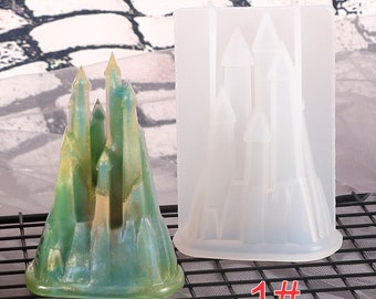 Princess Castle Resin Mold 3D Castle Silicone Mold epoxy resin mould diy crafts jewelry mold Fondant Mold,DIY Cake Decoration,Soap Mold,G187