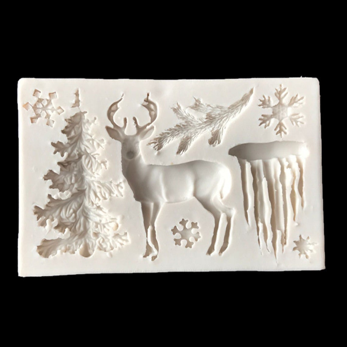 Christmas Tree Resin Mold Elk Silicone Mold Snowflake Epoxy Etsy