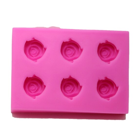 Stampo in silicone per fiori, 7 cavità, rosa, peonia, cioccolato, resina epossidica 3D, per candele, sapone, torte, cupcake, caramelle