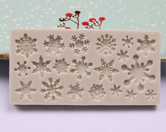 Various snowflakes Resin Mold craft snow Silicone Mold Handmade epoxy resin mold jewelry mold Fondant Mold,DIY Cake Decoration,Soap Mold,GJ7