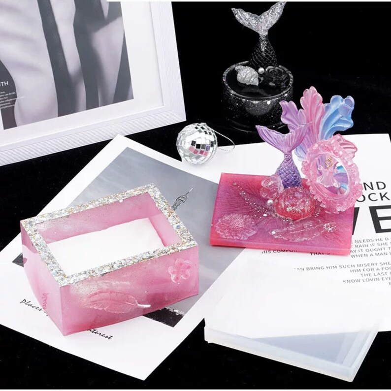 Tissue Box Resin Mold Trinket Box Silicone Mold Handmade Box Etsy