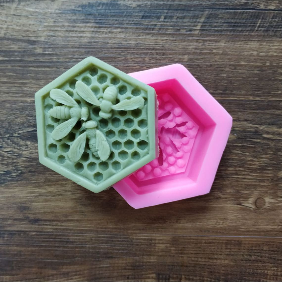 Soap Mold Bee Silicone Mold Hexagon Wax Etsy UK