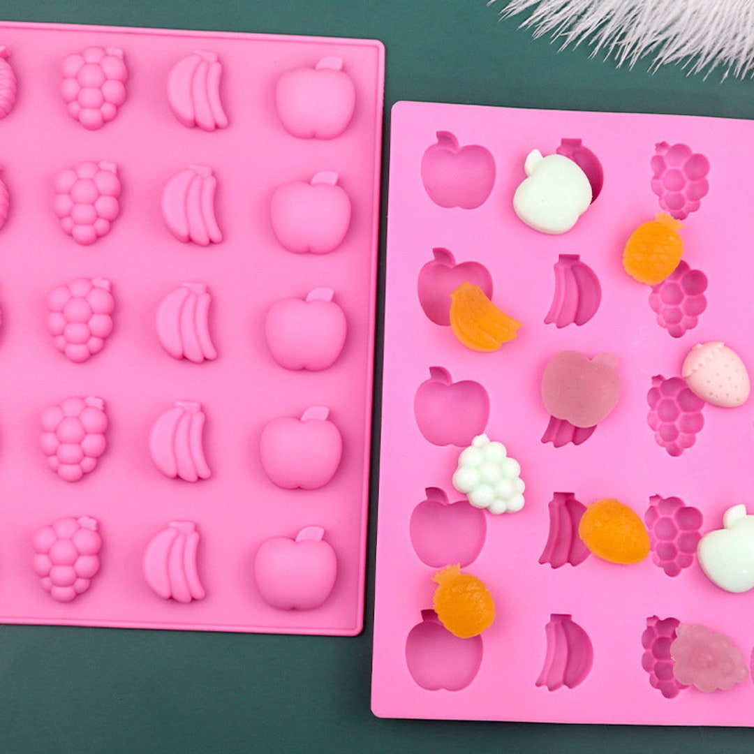25cavity Tiny Fruit Cabochon Silicone Mold Fruit Flats Chocolate