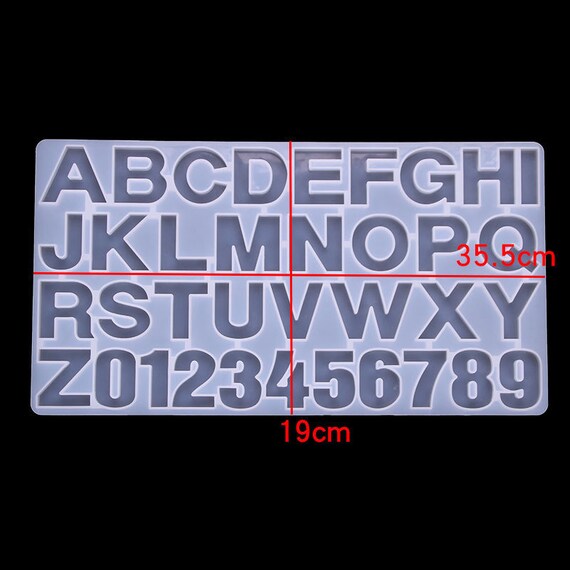 Alphabet Resin Molds Reversed 236PCS Letter Number Molds 