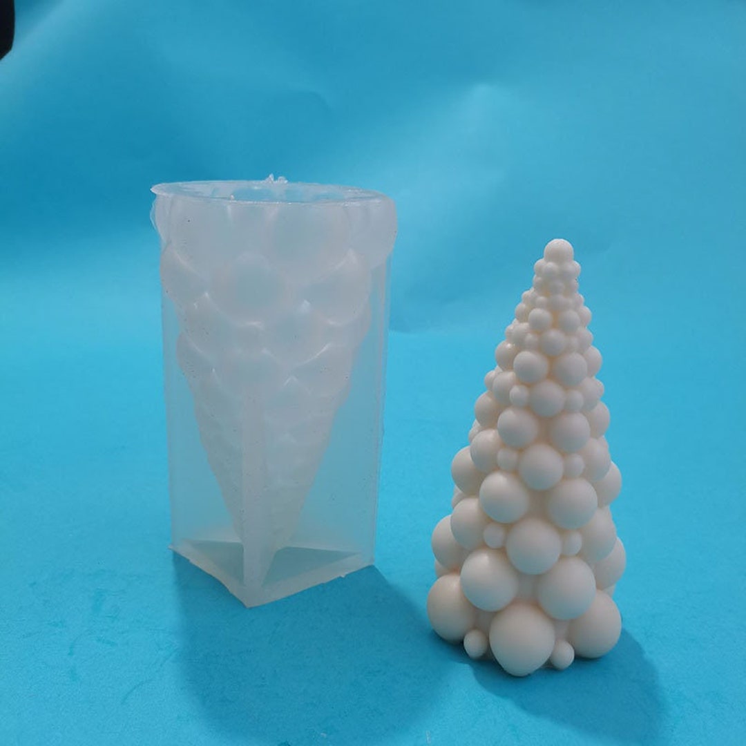 3D Christmas Tree Candle Mold Christmas Silicone Mold Soap Scented