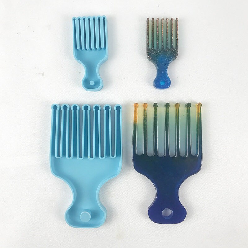 Hair Comb Resin Mold Hair Pick Mold Silicone Mold Handmade Etsy