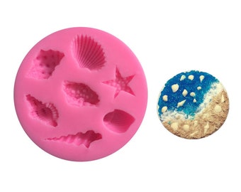Starfish Resin Mold Sea Coral Silicone Mold Shell Silicone Epoxy mold Baking Fondant Candy Chocolate Jelly Mold ,DIY Cake Decoration ,GJ153