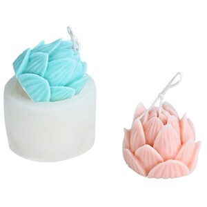 thumbnail image 2 of 3D Slcone Floatng Lotus Flower Mold - 3.5\" - Water Lly Candle Mold - Beeswax Candle Mold... 2 of 10