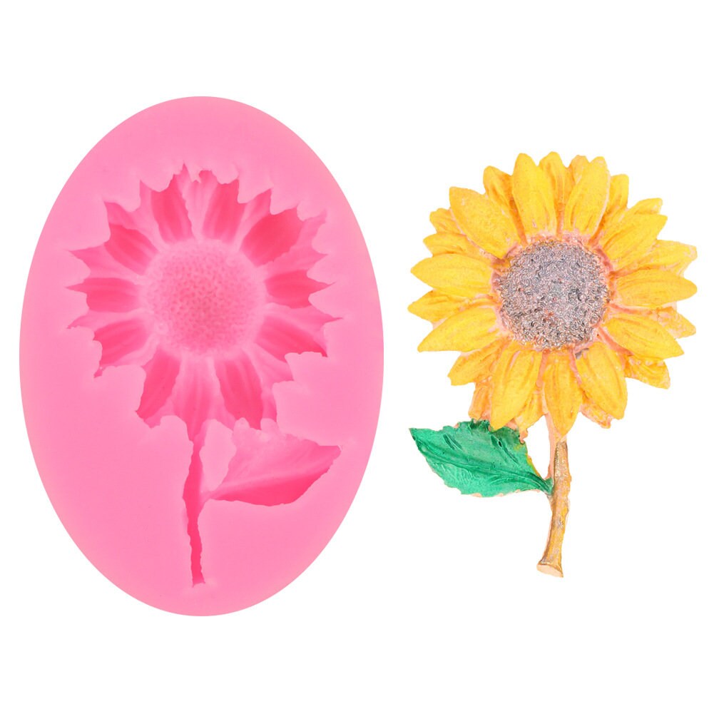 Sunflower Silicone Mold For Resin, Soap, Candles & Freshies - 5" X 5" X 1" Deep - View #4