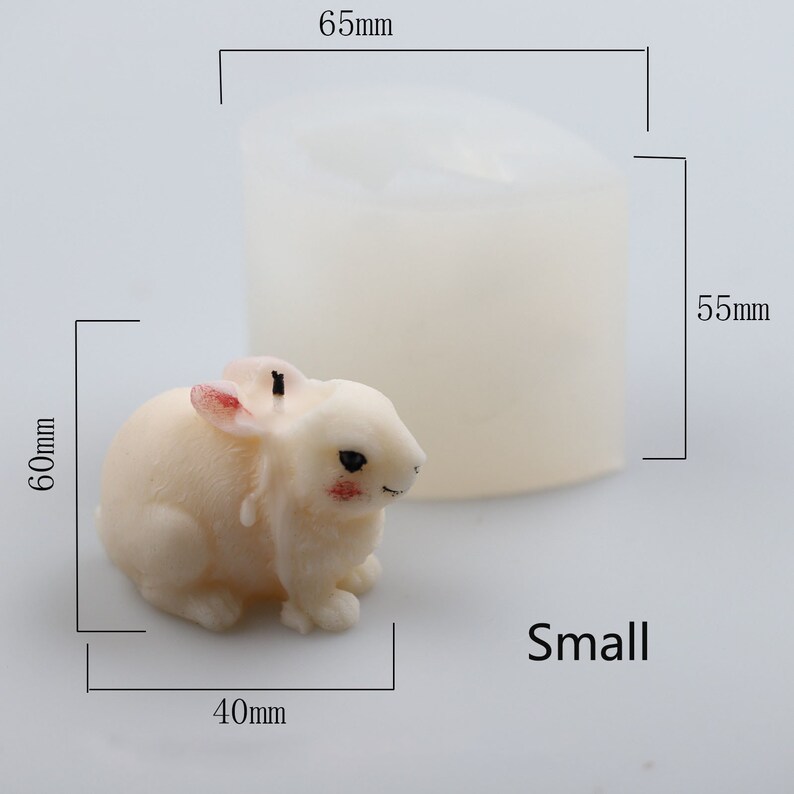 Running Rabbit Mould 3D Rabbit Mold Bunny Silicone Mold Cute Animal Candle Mold - Etsy