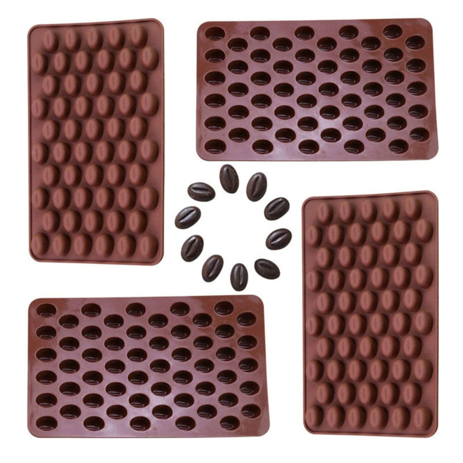 55 Cavity Coffee Bean Mold Desserts Mold Gummy Chocolate Etsy