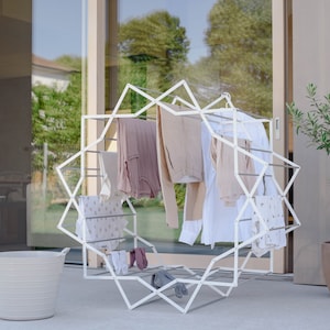 Folding clothes rack for laundry room sale