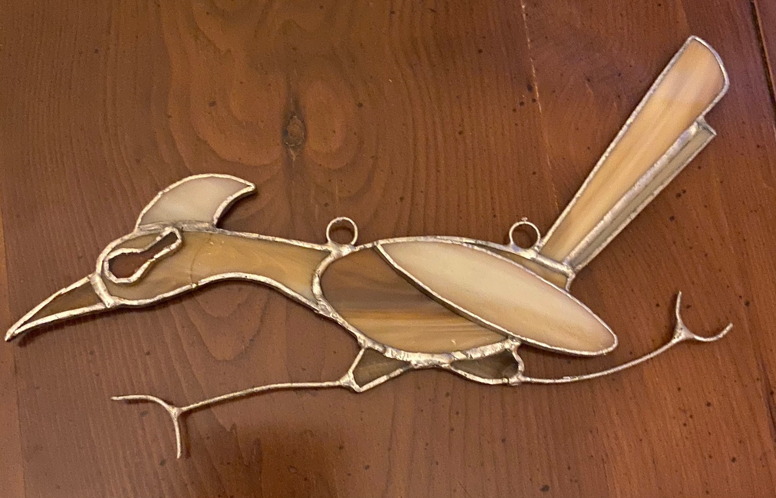 Road runner stained glass vintage suncatcher Etsy