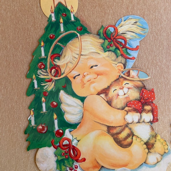 Angel Holding Cat Etsy