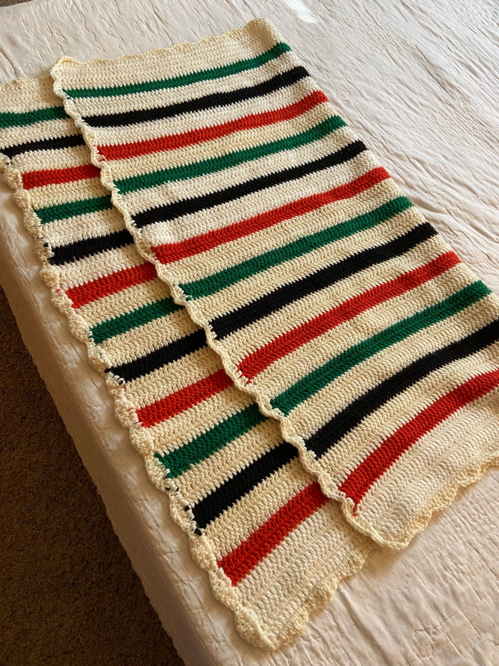 Hudson Bay Blanket Colors in This Throw. Handmade - Etsy