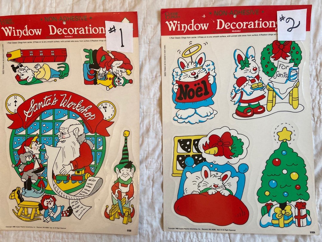 Non Adhesive Plastic Window Cling Window Decorations for Etsy