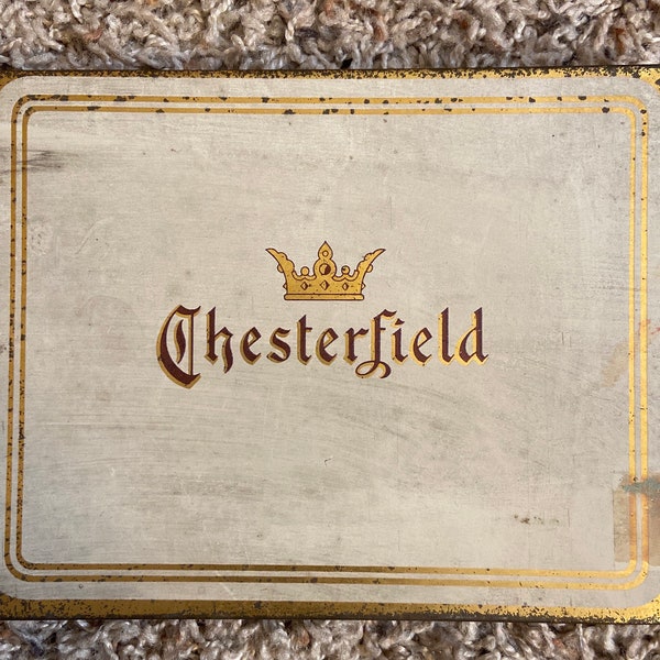 Chesterfield old vintage tin/ metal cigarette case