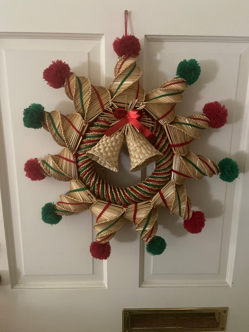 Scandinavian Swedish Straw Star Christmas Wreath Handmade of a Etsy
