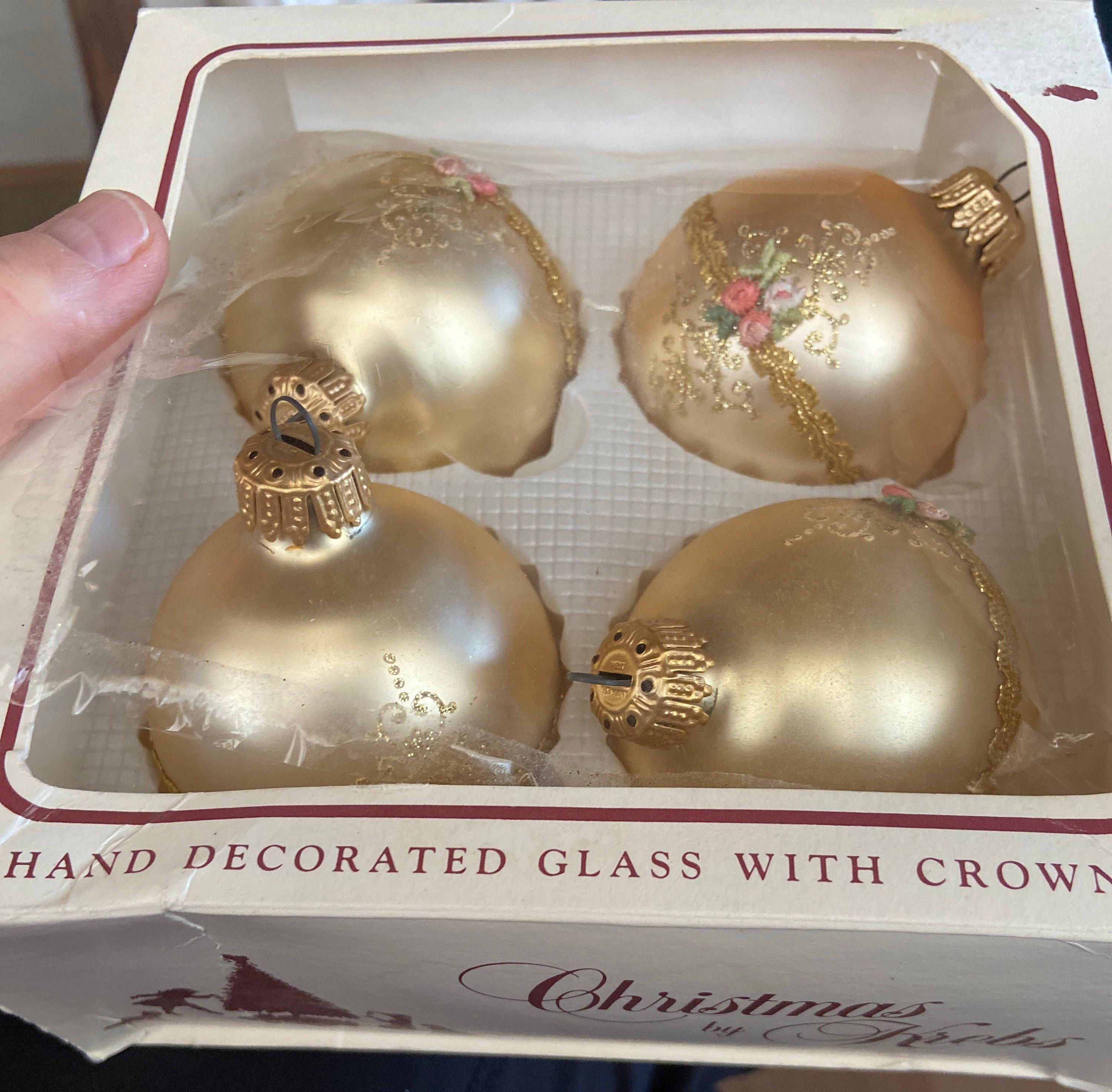 Vintage Krebs Christmas Ornaments 