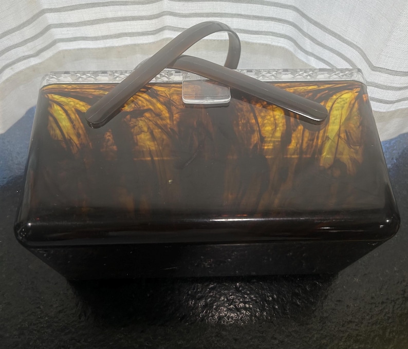 Vintage 1950s Bakelite Box Style Handbag in Beautiful Condition and ...