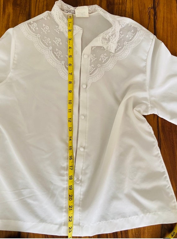 Private Line all polyester button front lacy long… - image 4