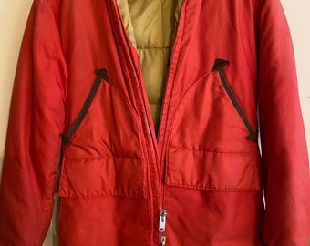 Medium Vintage 40s 50s Red Reversible Canvas Drybak Hunting