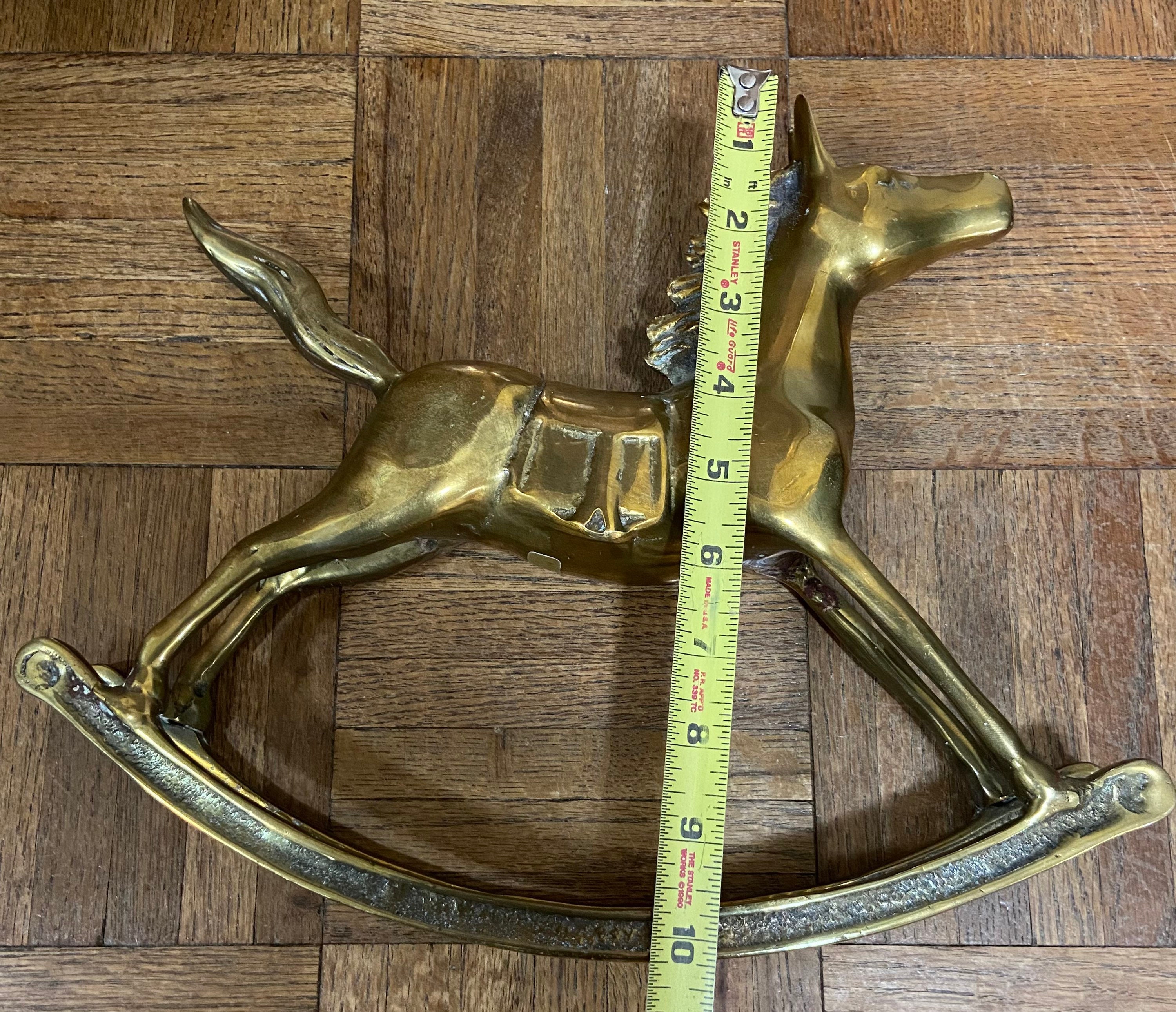 Vintage Brass Made in Korea Large Rocking Horse for the Etsy