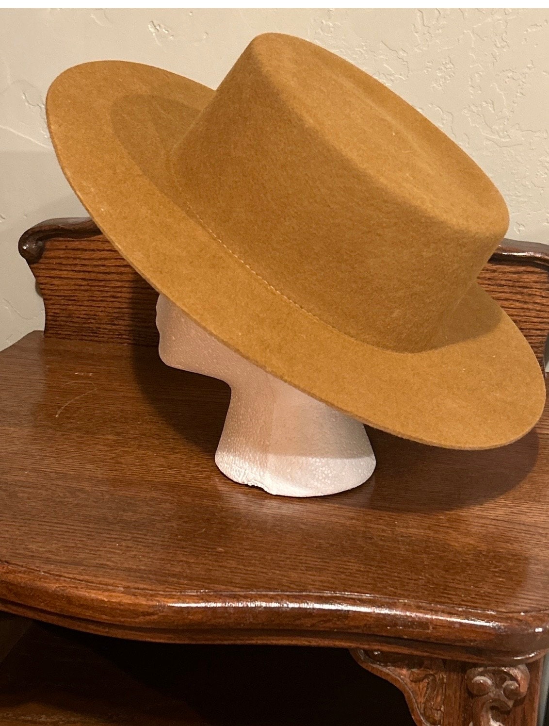 Caramel Felt Hat - Etsy display picture 2