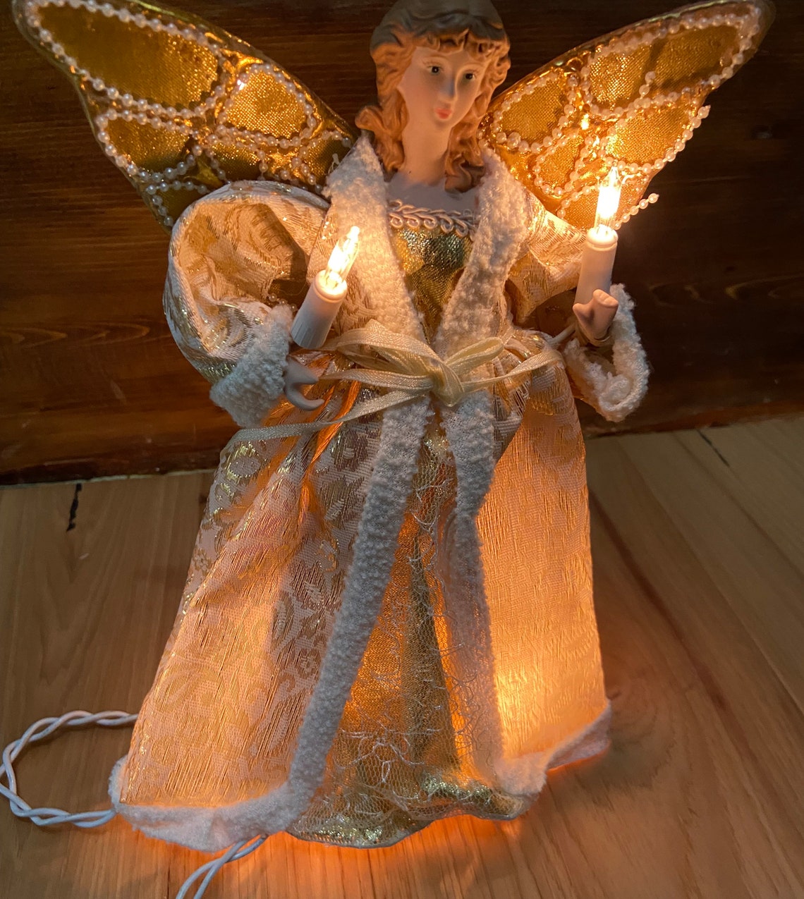 Christmas angel tree topper lighted Etsy