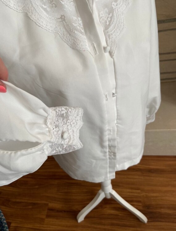 Private Line all polyester button front lacy long… - image 6