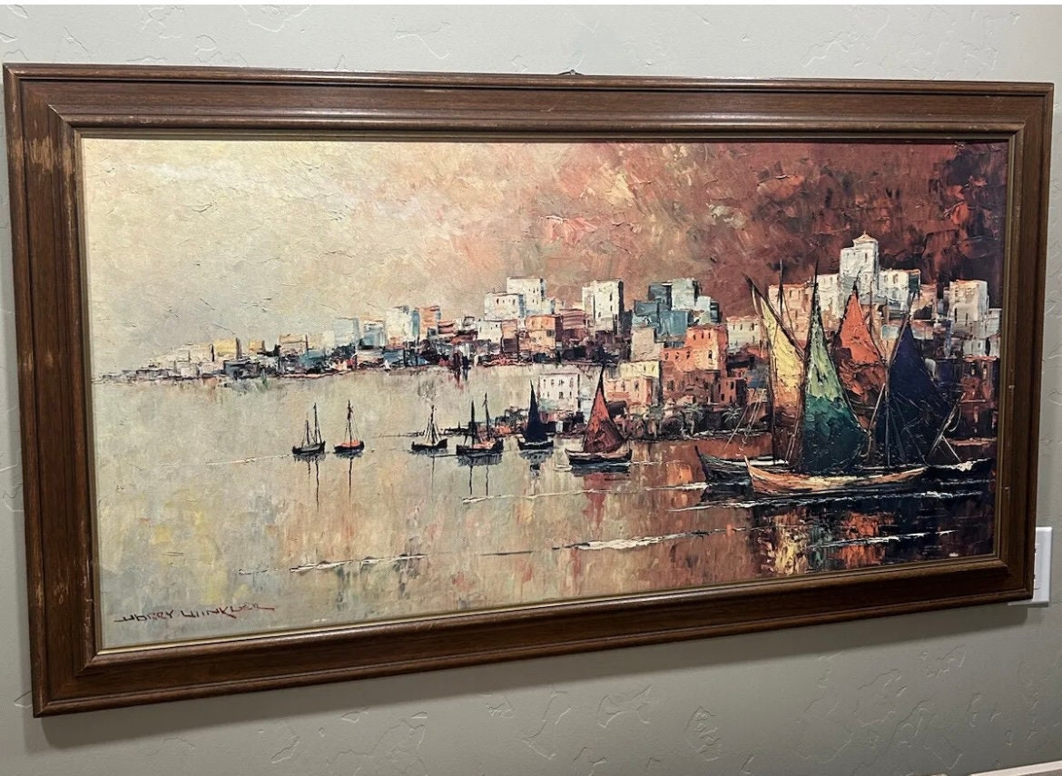 Harry Winkler “casablanca” Morocco MCM Print With Wooden Frame