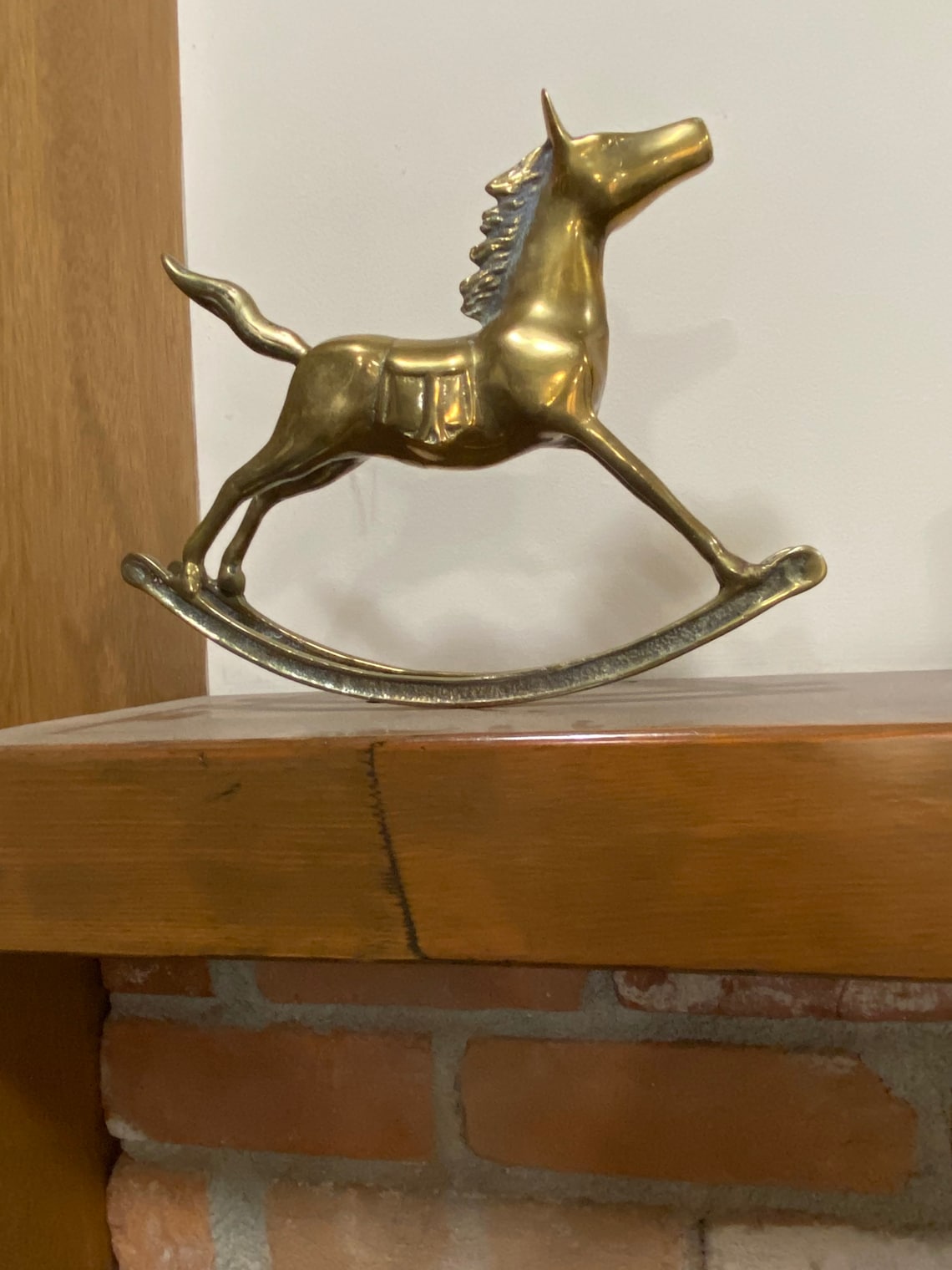 Vintage Brass Made in Korea Large Rocking Horse for the Etsy