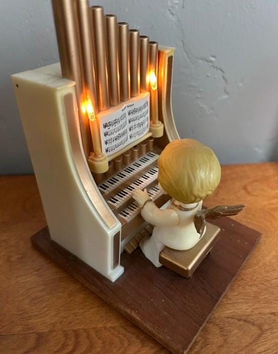 Vintage Angel Playing Organ - Etsy